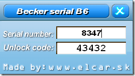 becker serial code calculator
